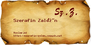 Szerafin Zalán névjegykártya